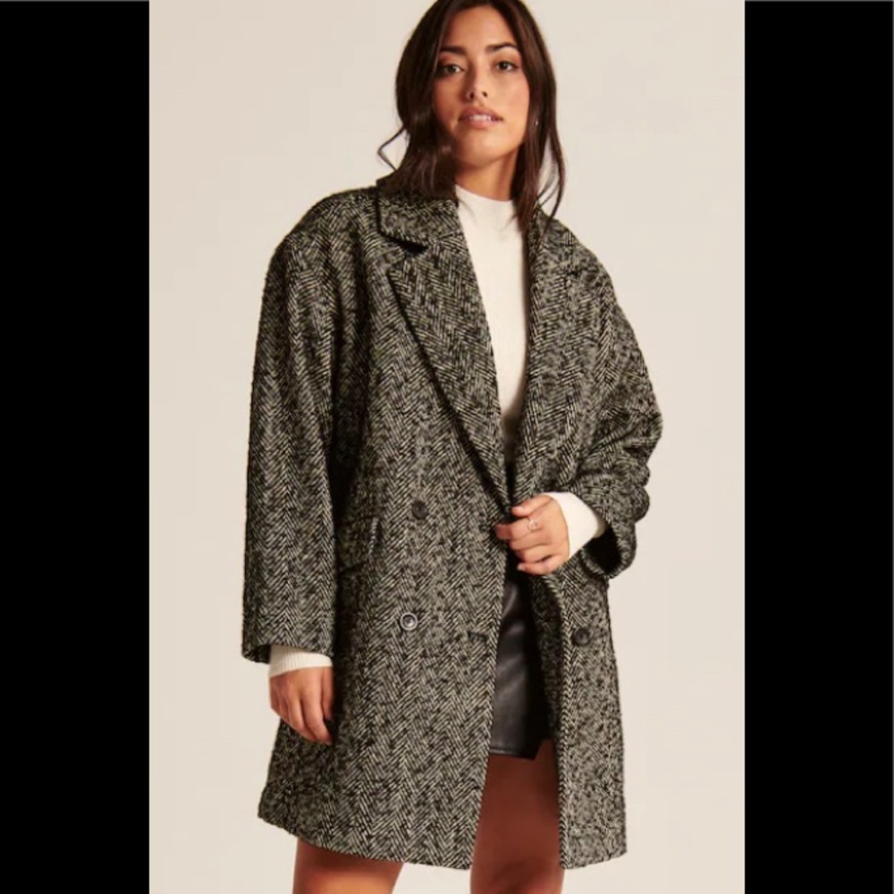 A & F Short Textured Coat